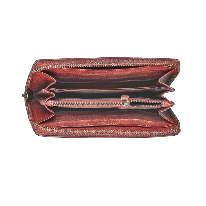 LARGE ZIP WALLET COGNAC Geldbörse